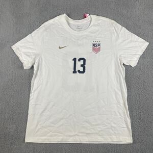 Nike Soccer USWNT Men's X-Large White Alex Morgan #13 Short Sleeve T-Shirt